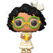 Vue rapprochée de la figurine Funko POP Mirabel Disney 100ème anniversaire montrant les détails colorés et le packaging