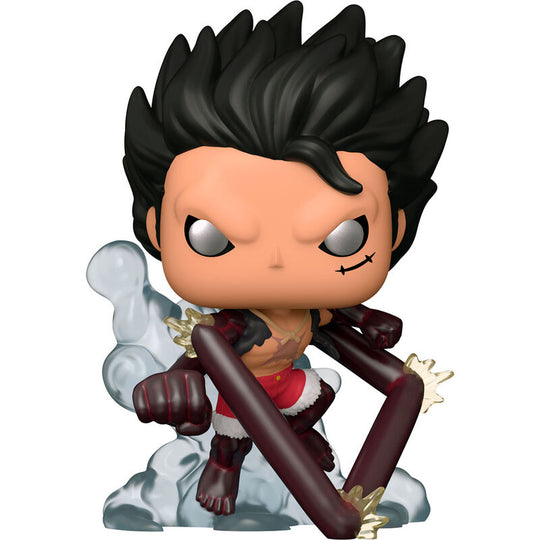 Vue latérale de la figurine POP FUNKO Luffy Snake-Man avec détails précis et couleurs vives