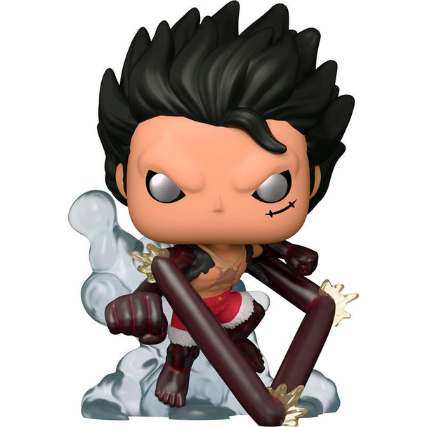 Vue latérale de la figurine POP FUNKO Luffy Snake-Man avec détails précis et couleurs vives