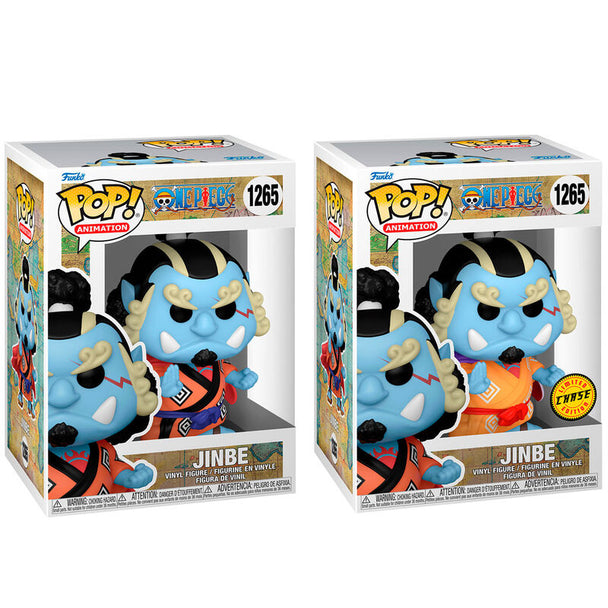 Figurine Funko POP Jinbe One Piece en vinyle de 9 cm dans sa boîte vitrine collector