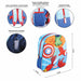 Vue arrière du sac à dos Marvel Avengers lumineux montrant le dos rembourré confortable