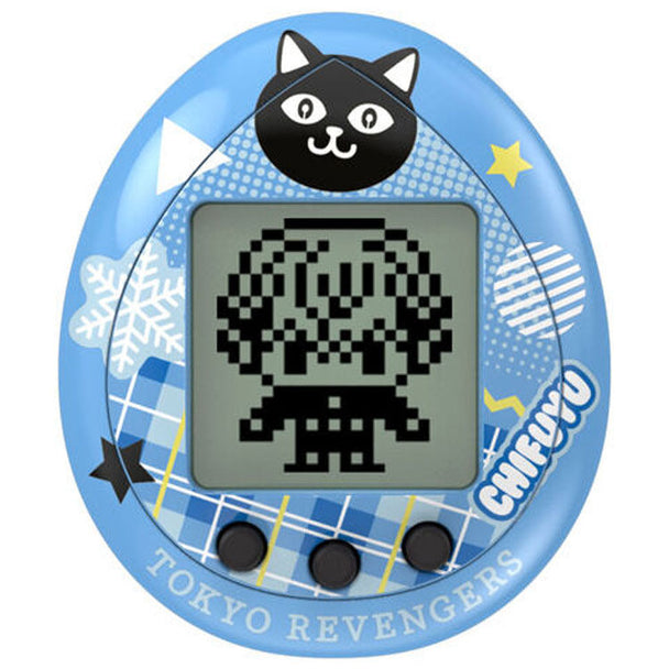 Figurine Hugmy Tamagotchi édition Chifuyu montrant le personnage en vinyle doux avec corps personnalisable