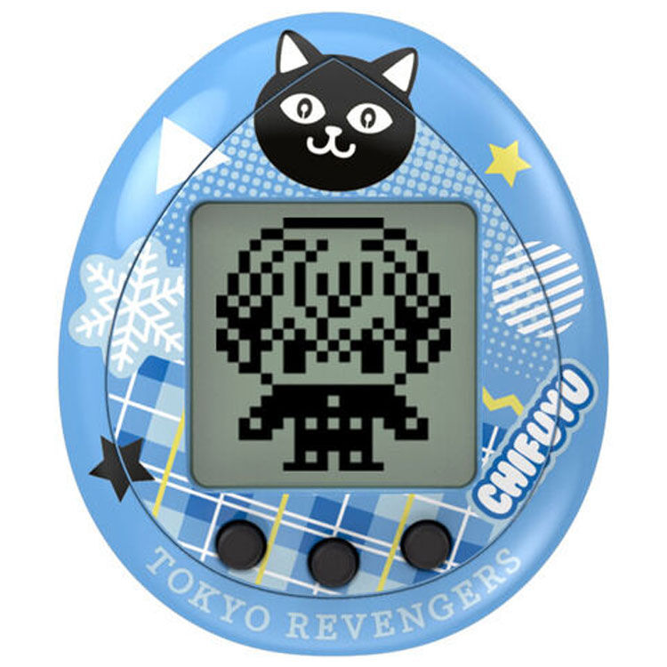 Figurine Hugmy Tamagotchi édition Chifuyu montrant le personnage en vinyle doux avec corps personnalisable