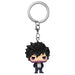 Zoom sur le porte-clés Pocket POP Kurogiri exclusif FUNKO, montrant les couleurs et finitions précises