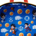 Vue arrière du sac à dos Dragon Ball Z Trio montrant la qualité du cuir saffiano vegan