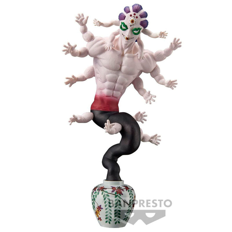 Figurine Gyokko de 15cm par BANPRESTO inspirée de Demon Slayer Kimetsu no Yaiba, vue de face avec détails précis.