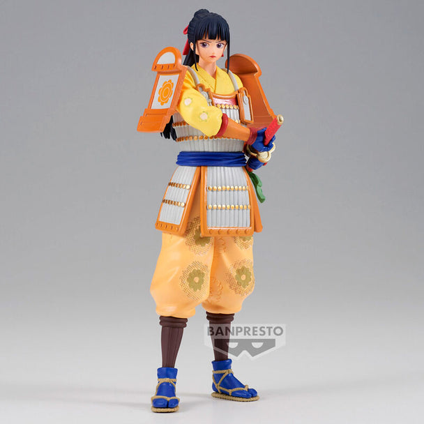 Figurine One Piece DXF Kikunojo 17cm vue de face avec détails précis et couleurs vives