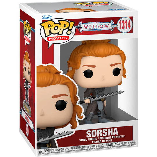 Figurine Funko POP Willow Sorsha de 12 cm dans sa boîte vitrine transparente, vue de face