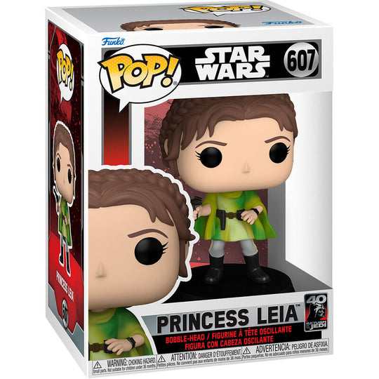Figurine Funko POP Princess Leia 12 cm édition 40e anniversaire Star Wars avec boîte vitrine