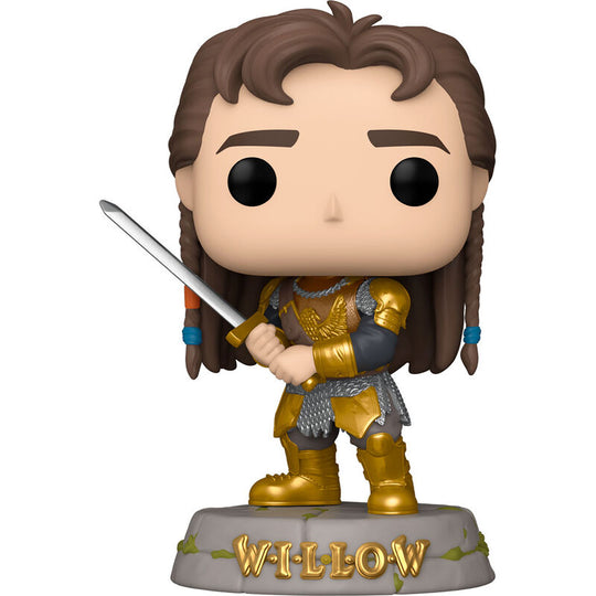 Vue rapprochée de la figurine Willow Madmartigan Funko POP avec détails précis et couleurs vives