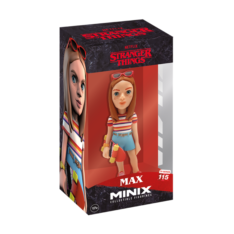Figurine Stranger Things Max MINIX 12cm vue de face avec détails précis du visage et tenue