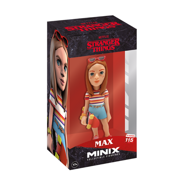 Figurine Stranger Things Max MINIX 12cm vue de face avec détails précis du visage et tenue