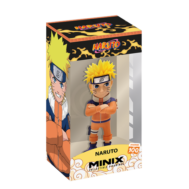 Figurine Naruto Uzumaki Minix 12cm en position dynamique avec kunai
