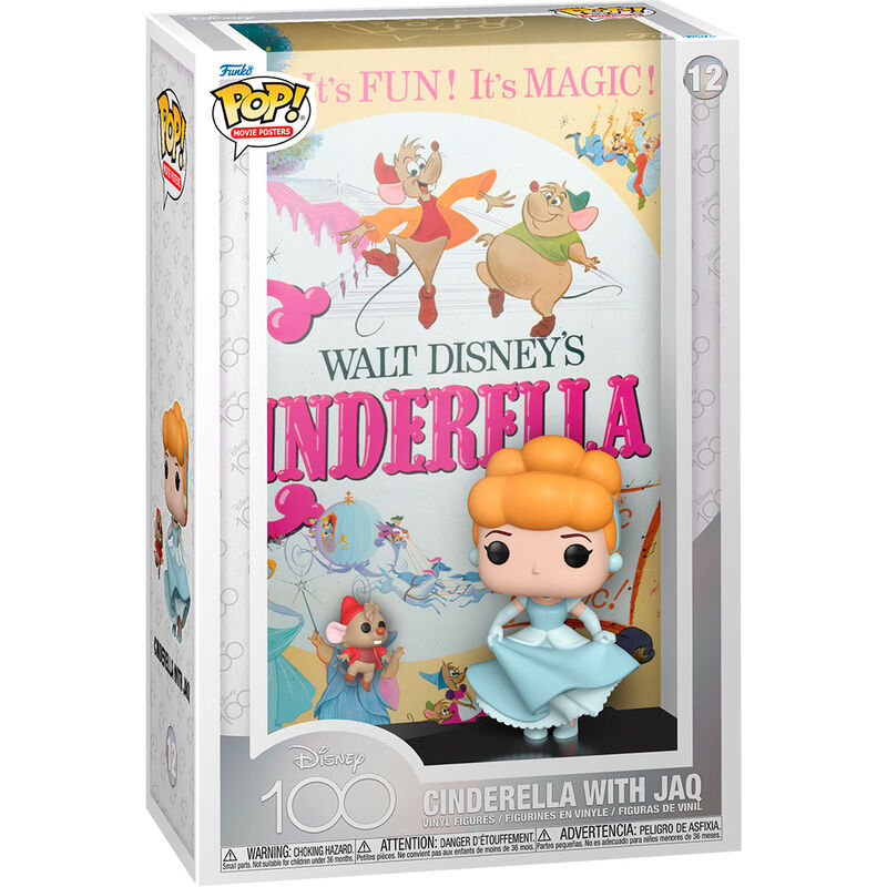 Packaging de la figurine POP Funko Disney Cendrillon avec logo 100th Anniversary visible