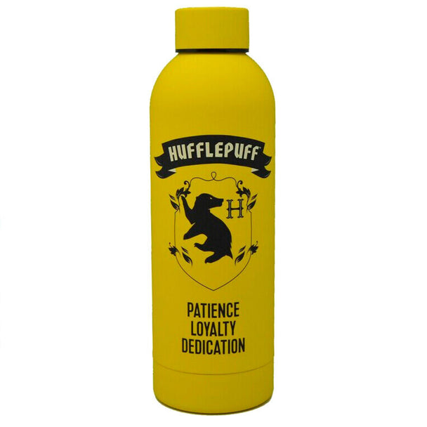 Bouteille en acier inoxydable Harry Potter Hufflepuff 700ml avec logo officiel Warner Bros sur fond blanc