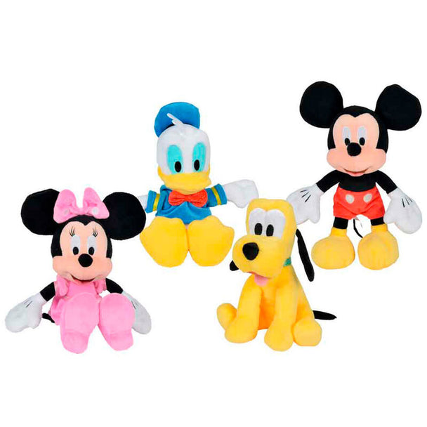 Peluche Disney assortie de 25 cm par SIMBA, douce et colorée, idéale pour les enfants.