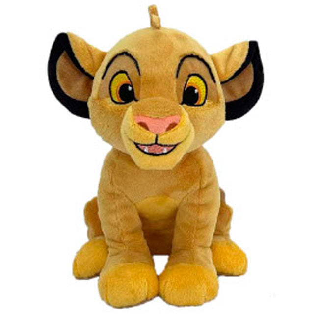 Peluche Simba de Disney Le Roi Lion de 35 cm, douce et détaillée, parfaite pour les enfants et fans du film.