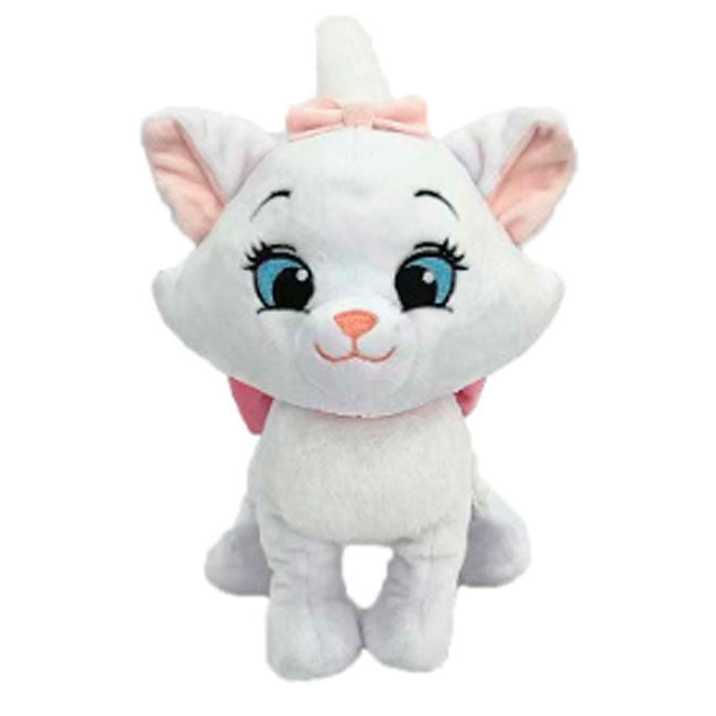 Peluche Marie des Aristochats Disney de 35 cm vue de face avec détails soignés et pelage blanc doux
