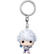 Vue d'ensemble du porte-clés Funko Pocket POP Hunter X Hunter Killua Zoldyck suspendu à un anneau métallique