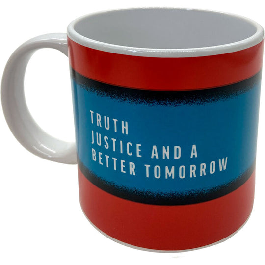 Vue de côté du mug Superman DC Comics montrant le design coloré et la contenance