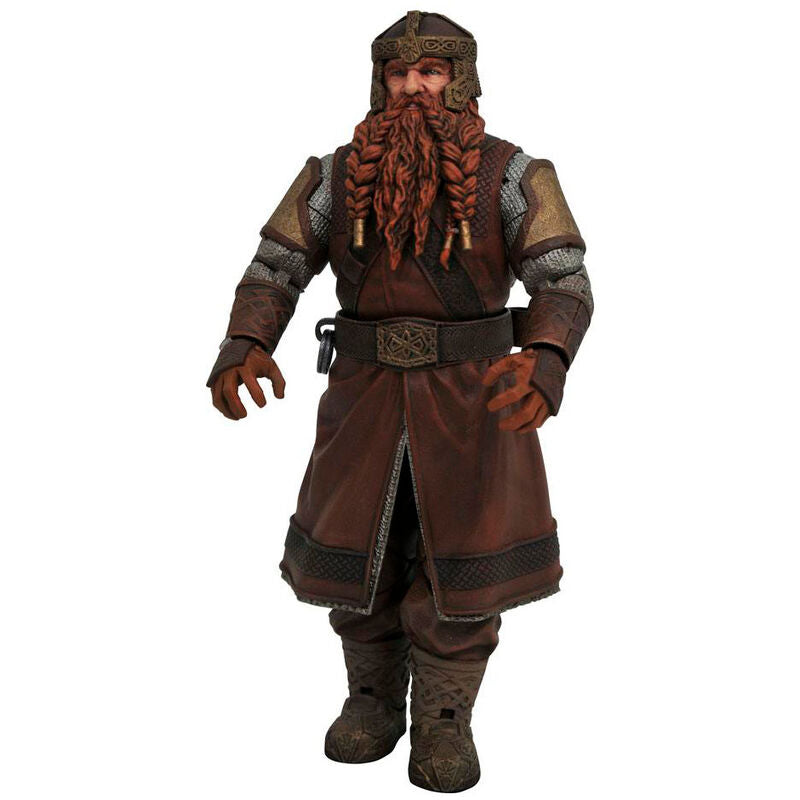Figurine articulée de Gimli 18cm de DIAMOND SELECT détaillant l'armure et la hache