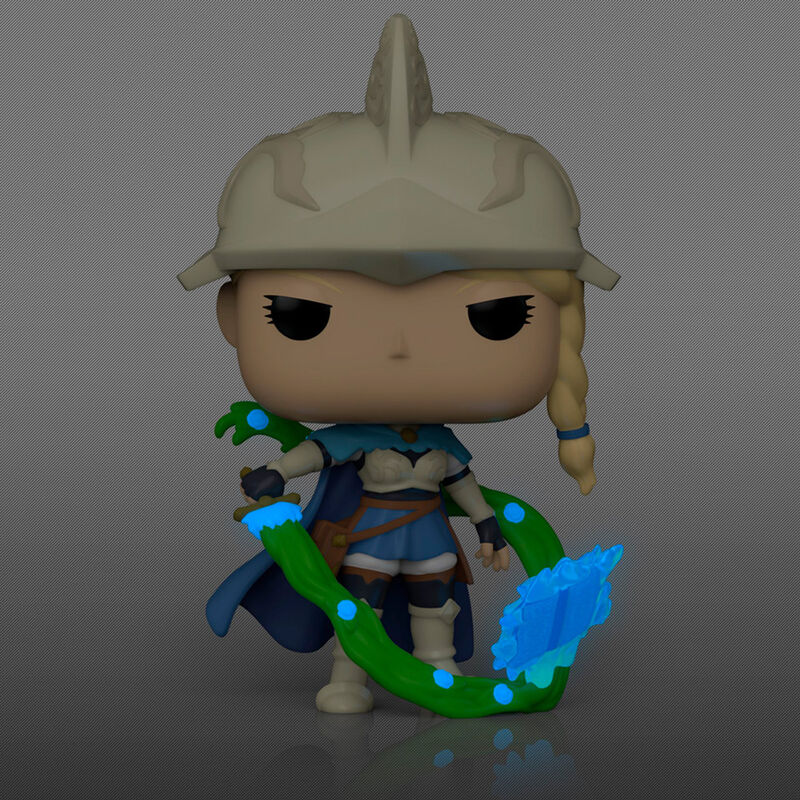 Détail de la figurine Funko POP Charlotte Black Clover montrant les couleurs et les finitions précises du vinyle