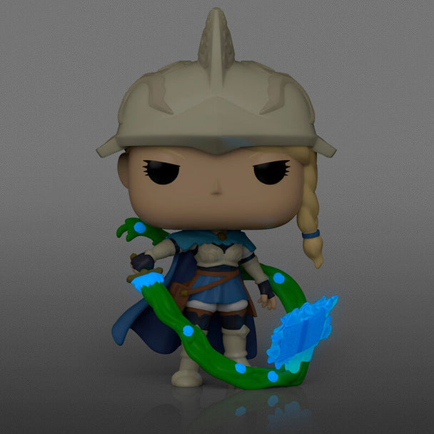 Détail de la figurine Funko POP Charlotte Black Clover montrant les couleurs et les finitions précises du vinyle