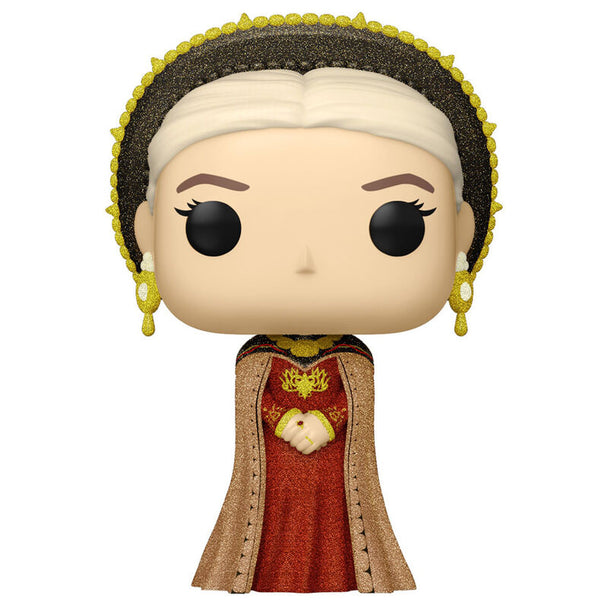 Figurine Funko POP Rhaenyra Targaryen exclusive de 9 cm en vinyle avec détails précis et boîte cadeau transparente