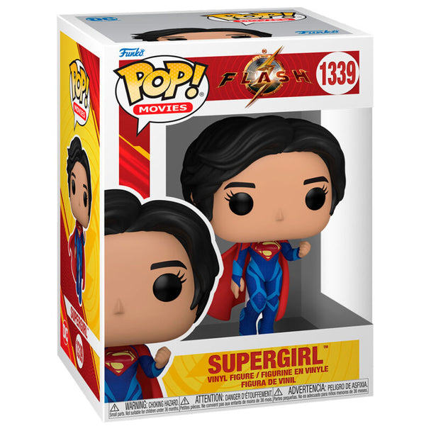 Figurine Funko POP Supergirl de 9 cm avec détails colorés et boîte transparente