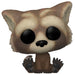 Vue rapprochée de la figurine Baby Rocket Funko POP Marvel avec détails précis et couleurs vives dans son emballage