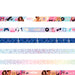 Vue rapprochée des motifs détaillés sur les rubans washi du set WOW Generation