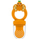 Anneau de dentition Orangiefly Frootimals en silicone avec compartiment pour fruits solides, idéal pour bébé dès 6 mois