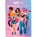 Présentation des trois carnets A5 WOW GENERATION empilés sur une surface claire