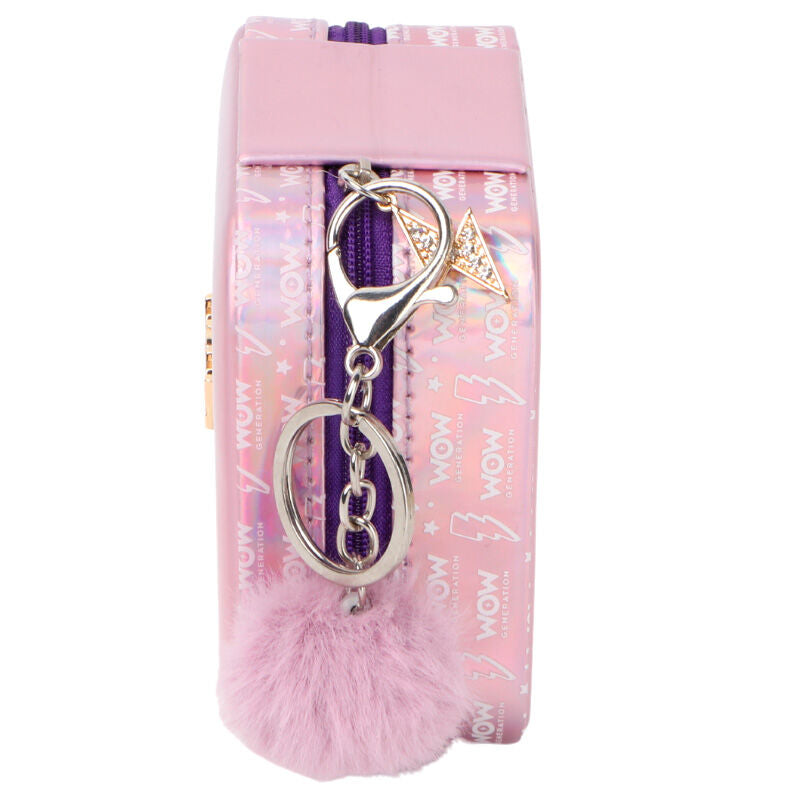 Intérieur de la boîte à bijoux avec compartiments pour boucles d'oreilles, colliers et une pochette à bande élastique