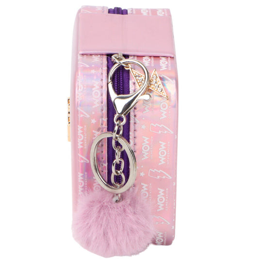 Intérieur de la boîte à bijoux avec compartiments pour boucles d'oreilles, colliers et une pochette à bande élastique