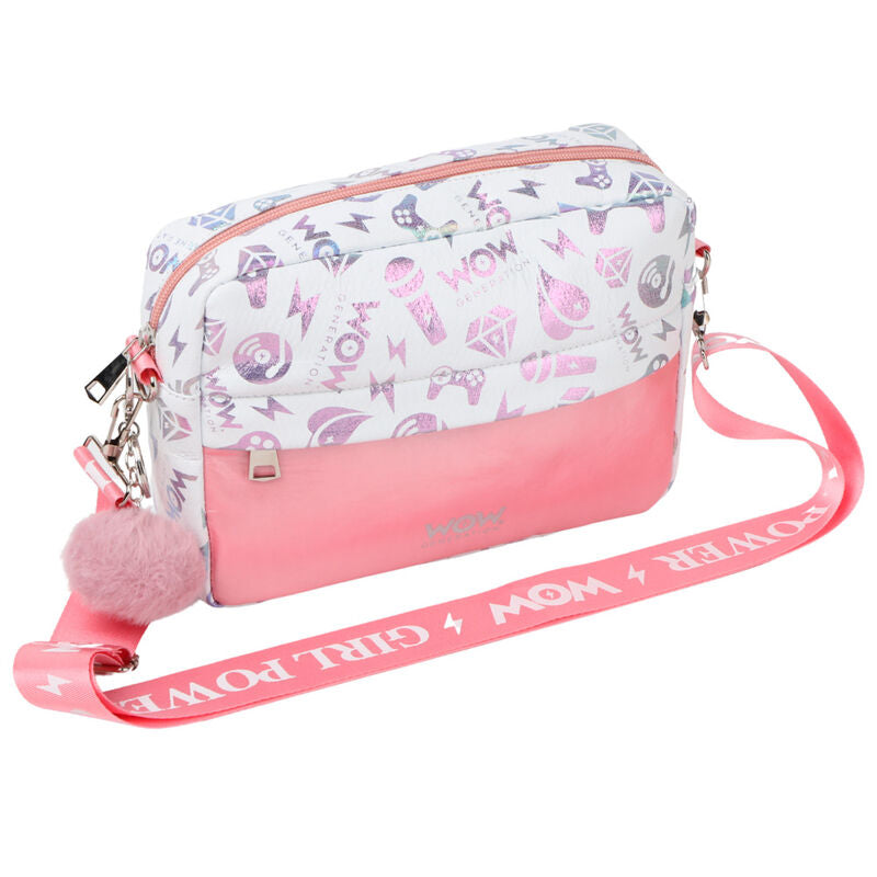 Détail de la bandoulière réglable du sac WOW GENERATION montrant la qualité des finitions