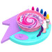 Contenu complet du kit : crayons, paillettes, autocollants et outils de peinture