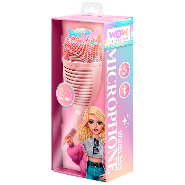 Microphone Bluetooth WOW Generation pour enfants avec design coloré et ergonomique, idéal pour chanter à la maison