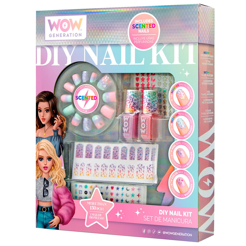 Stickers décoratifs et parfumés pour ongles inclus dans le set manucure Wow Generation