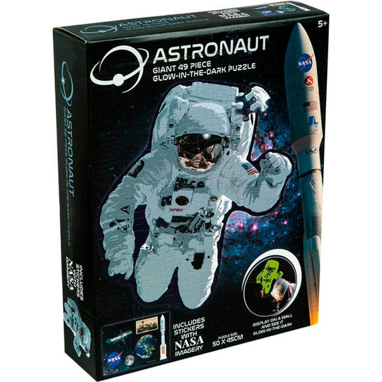 Puzzle 3D Astronaute NASA avec 49 pièces assemblées, dimensions 50x45cm, vue de face