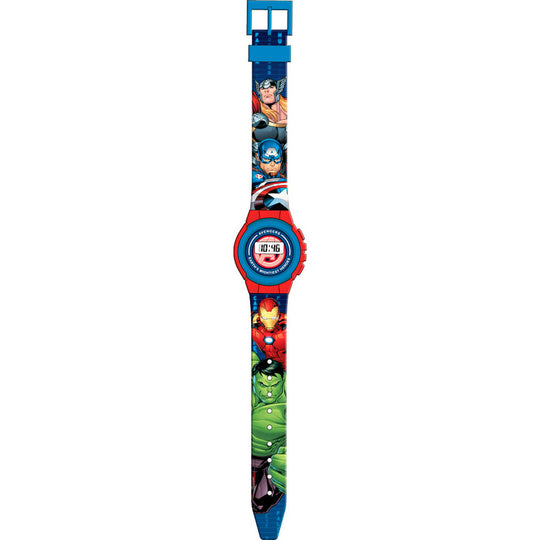 Montre digitale Marvel Avengers pour enfants avec bracelet coloré et affichage numérique clair