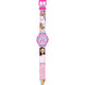 Montre digitale Barbie MATTEL vue de face avec écran numérique et bracelet coloré, dimensions 29x9,5cm
