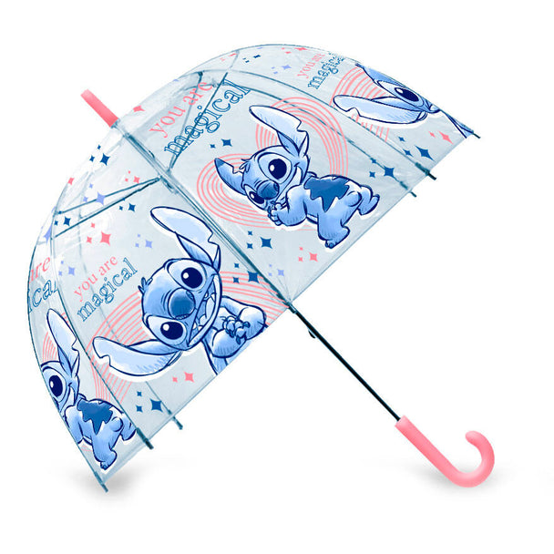 Parapluie manuel Disney Stitch de 46 cm pour enfants avec design coloré et poignée ergonomique