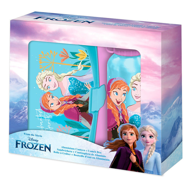 Gourde en aluminium Disney La Reine des Neiges d'une capacité de 500ml, légère et pratique à transporter.