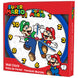 Horloge murale Super Mario Bros de 25cm avec design coloré et personnages emblématiques du jeu vidéo Nintendo