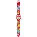 Détail de la montre digitale Pokémon montrant les boutons de réglage et le bracelet confortable