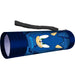 Lampe torche Sonic The Hedgehog posée sur une table, éclairage LED activé