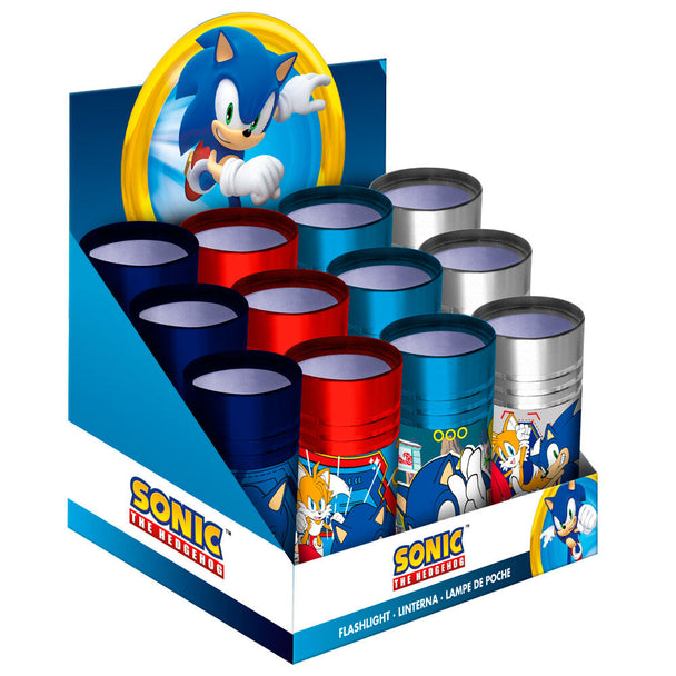 Lampe LED Sonic The Hedgehog officielle SEGA vue de face avec éclairage allumé