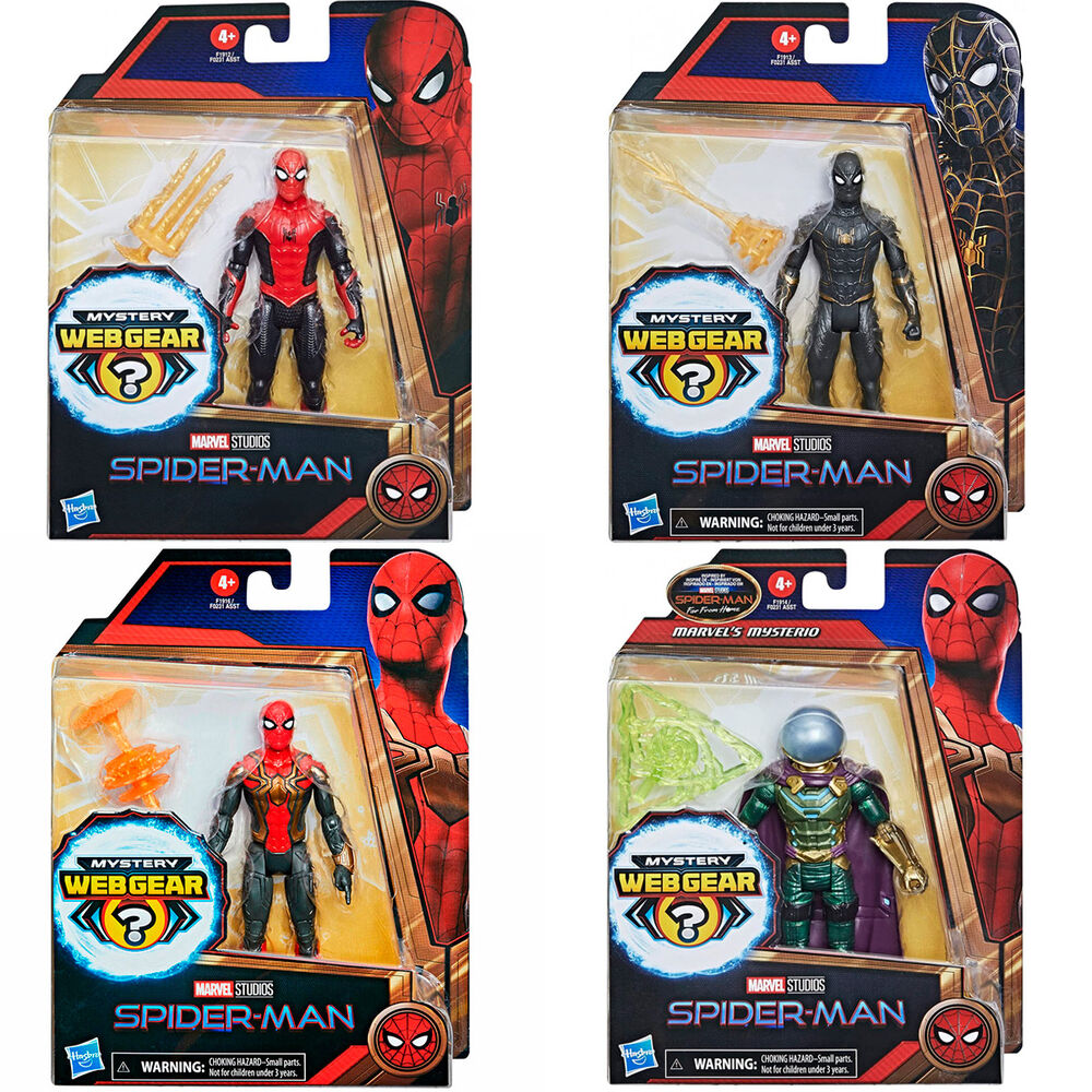 Figurine Marvel Spiderman 15cm en position dynamique avec accessoires visibles