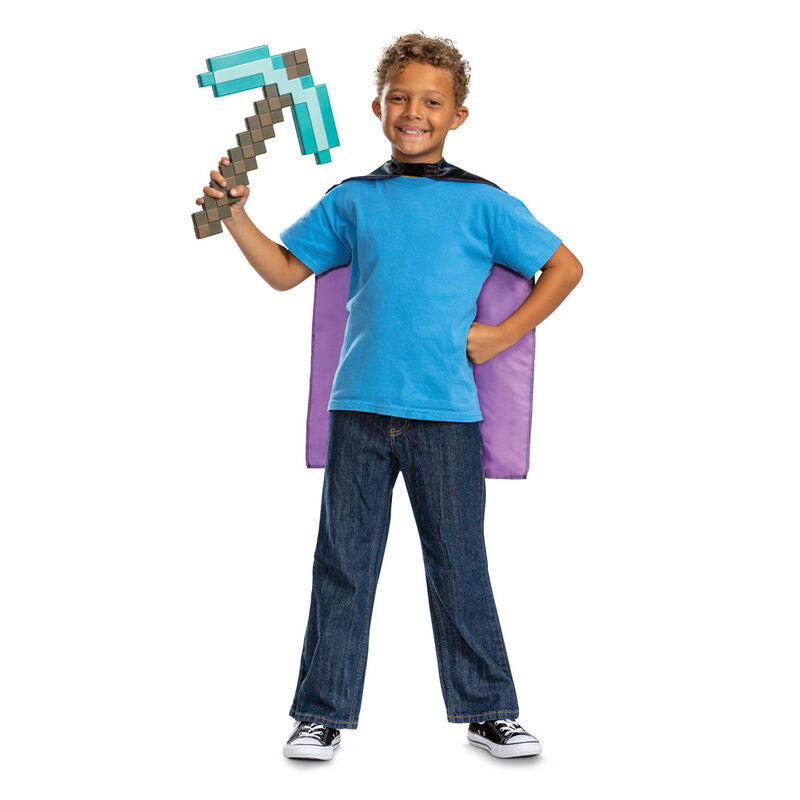 Photo du déguisement Minecraft Layer porté lors d'une fête costumée, illustrant son confort et son style authentique